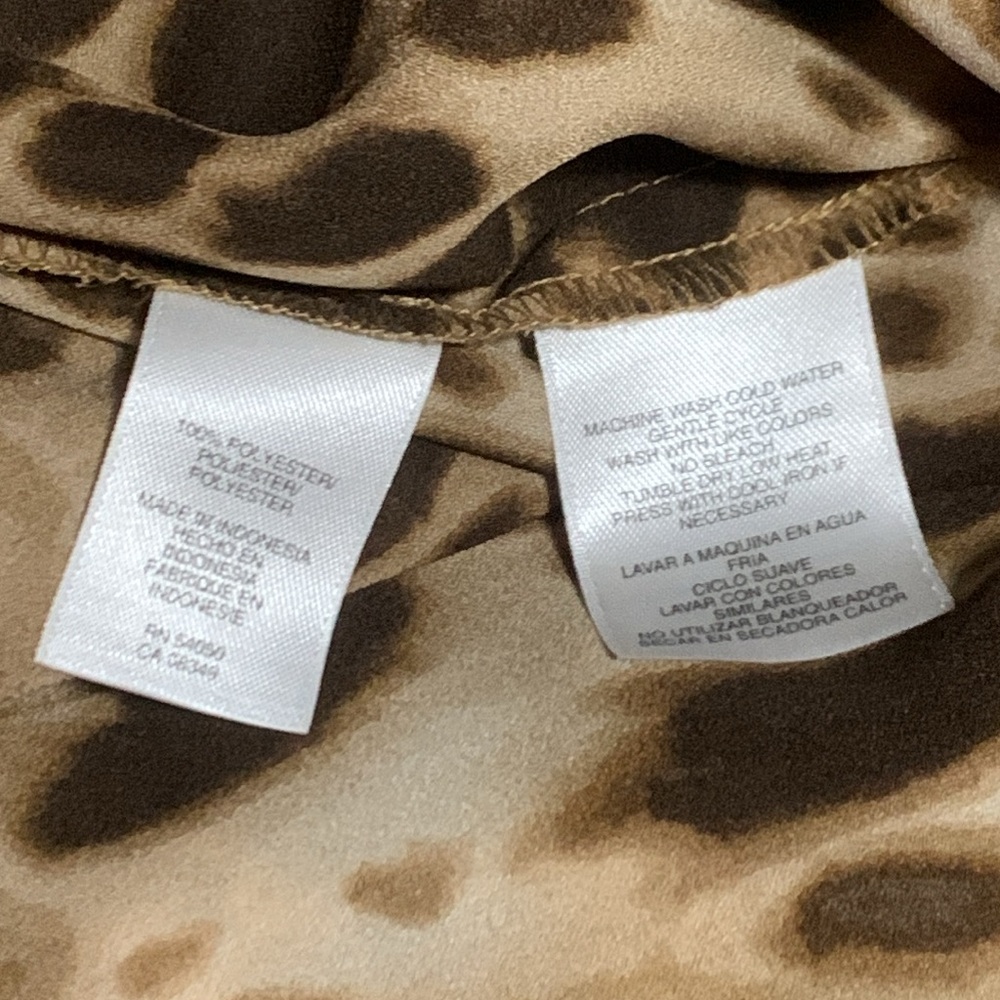 Jones New York Sport Leopard Print Button Down Shirt XL - Picture 4 of 4